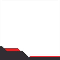 Black and Red Geometric Footer