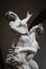 The Rape of Proserpina, Renaissance statue by Giambologna, Florence, Italy.