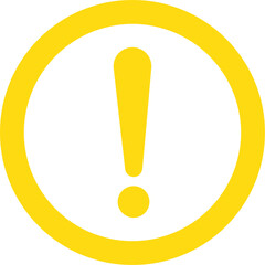 Warning message concept represented by exclamation mark icon. Exclamation symbol in circle.