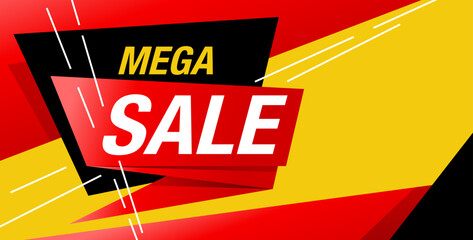 Mega Sale catchy banner template
