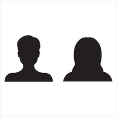 profile avatar man and woman icon, vector, illustration, symbol