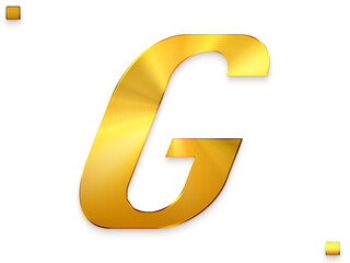 Letter G Vintage Gold Color Royal Alphabetic Logo Transparant PNG
