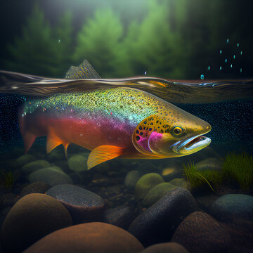 Trout Underwater Images – Browse 125 Stock Photos, Vectors, and Video