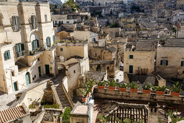 Fototapeta premium View to the old city of Matera