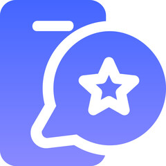 Obraz premium feedback flat gradient icon