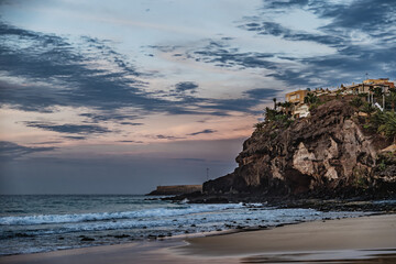 Obraz premium Morro Jable beach at the Atlantic on Fuerteventura in Spain