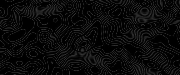 Topographic map background geographic line map with elevation assignments. Modern design with White background with topographic wavy pattern design.paper texture Imitation of a geographical map shades