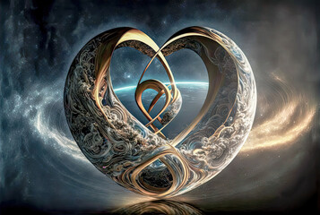 Valentinstag Eternal Love Unendliche Liebe Backdrop Hintergrund Card Karte Generative AI Digital Art Illustration