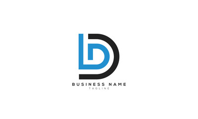 DB, BD, BB, BC, CB, OB, BO, B, D, Abstract initial monogram letter alphabet logo design