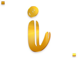 Letter I Vintage Gold Color Royal Alphabetic Logo Transparant PNG