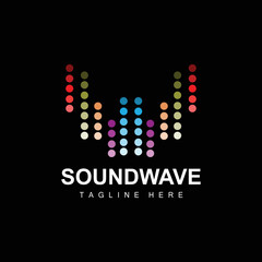 Sound Wave Logo, And Sound Tone Vector Icon Template Music Brand Product