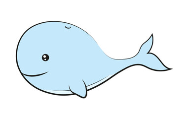 Niebieski wieloryb ilustracja