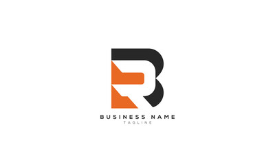 BR, RB, B, R, Abstract initial monogram letter alphabet logo design - obrazy, fototapety, plakaty
