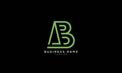 AB, BA, Abstract initial monogram letter alphabet logo design