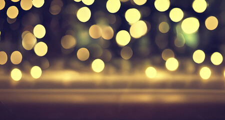 background bokeh sparkles in the night