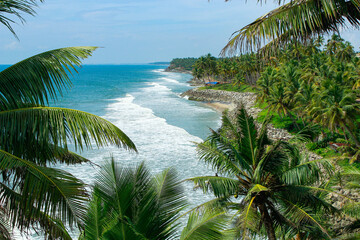 Black sand beach Varkala, Kerala. India