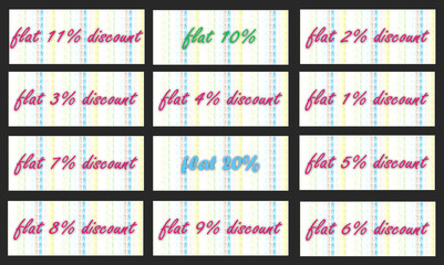 different discount offers all in one editable sheet