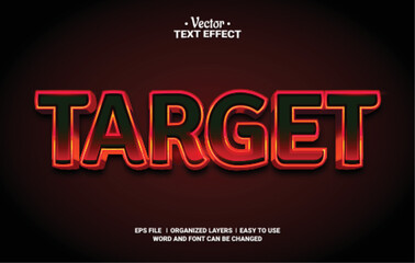 Target Editable Vector Text Effect.