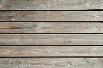 Wooden fence, horizontal brown boards texture background