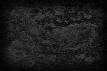 Fototapeta na wymiar Black stone background dark slate, sandstone