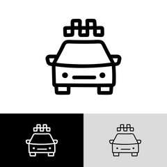 Taxi doodle icon. Transport. Car booking. Vector illustration.
