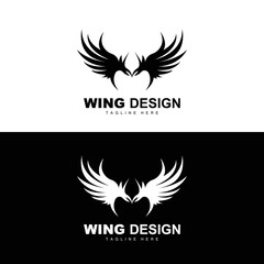 Wings Logo, Phoenix Logo, Bird Wing Vector, Template Illustration, Wing Brand Design