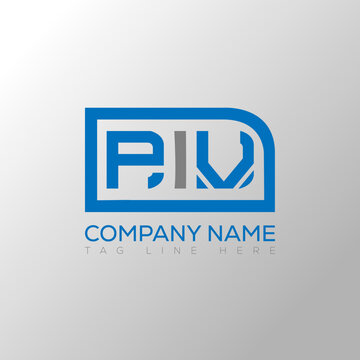 PIV letter logo creative design. PIV unique design.
