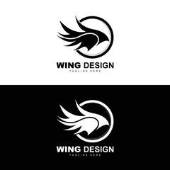 Wings Logo, Phoenix Logo, Bird Wing Vector, Template Illustration, Wing Brand Design
