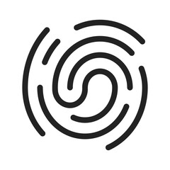 Fingerprint icon vector set. Dactylogram illustration sign collection. Security symbol. Password logo.