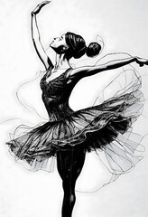 Obraz piękna Baletnica z tutu