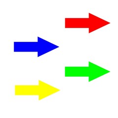 矢印　赤　青　緑　黄色