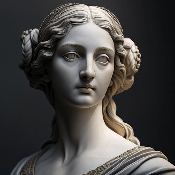 3d illustration statue of ancient Greek woman