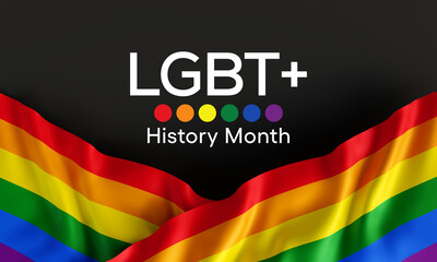 LGBTQ History month is observed each year in February, 3D Rendering