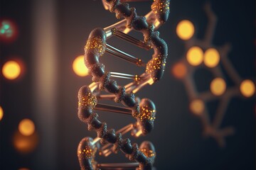 Digital illustration about DNA.
