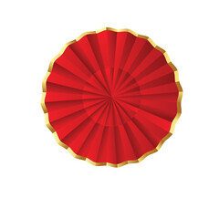 Japanese and Chinese Hand fans set .Traditional oriental red and gold hand fan collection. Chinese new year background empty display scene presentation for product 