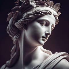 3d illustration statue of ancient Greek woman