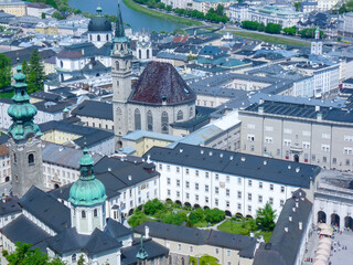 Austria, Salzburg, Salzburg city skyline,