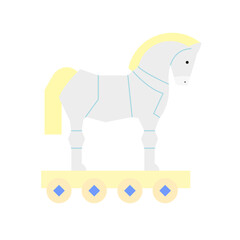 wooden pony toy illustration