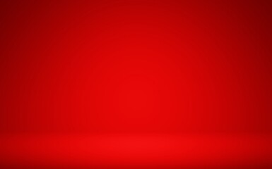 valentine background.Empty red room abstract background for the display of your product.3D rendering.