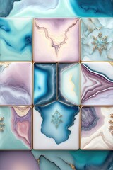 Agate de marbre abstrait multicolore, lignes géométriques fond d'écran art d'illustration 3d
