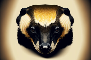 Honey Badger Vector Illustration For