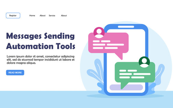 Forward your email automatically, automation tool, email marketing Web site landing page layout or banner template