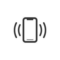 Buzzing phone icon. Vibration mode symbol modern, simple, vector, icon for website design, mobile app, ui. Vector Illustration