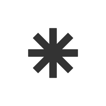 Eight spoked asterisk icon. Asterisk symbol modern, simple, vector, icon for website design, mobile app, ui. Vector Illustration