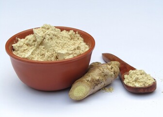 Ginger powder in a bowl 