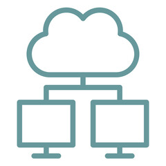 Cloud computing Icon Style