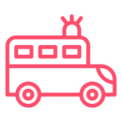 Prison Bus Icon Style