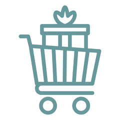 Package Trolley Icon Style