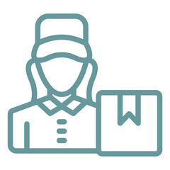 Delivery Women Icon Style