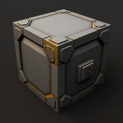 3D Steel Box with Corner Supports